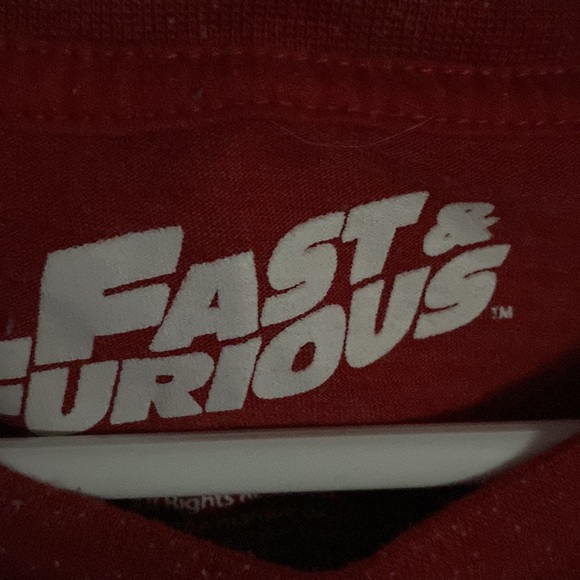 Vintage tee-shirt . Red/white/black/grey Race car. - Picture 2 of 4